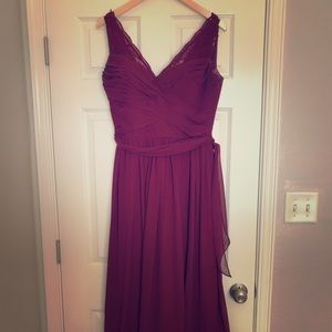 Wine Bill Levkoff size 12 long chiffon dress